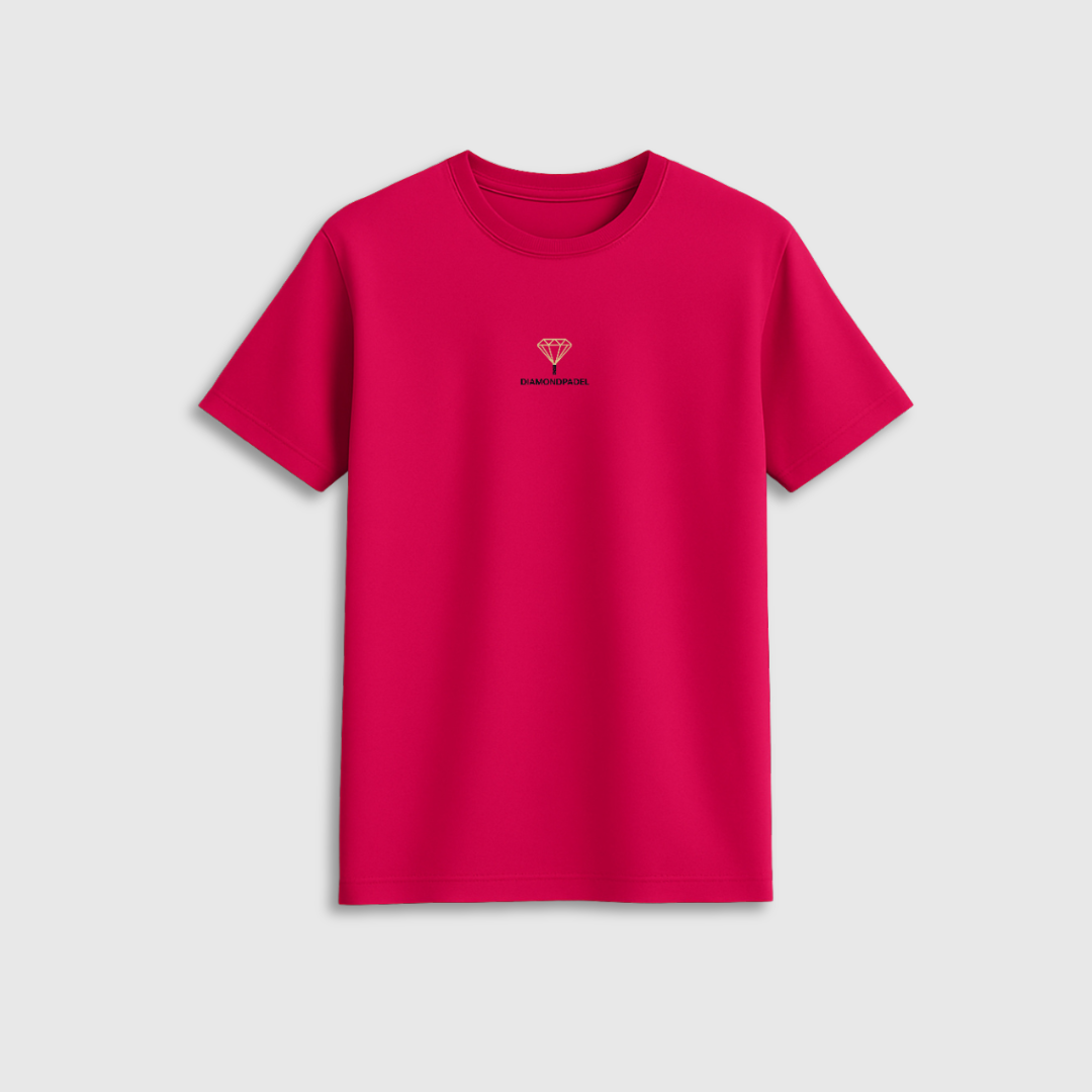 T-shirt technique rouge framboise